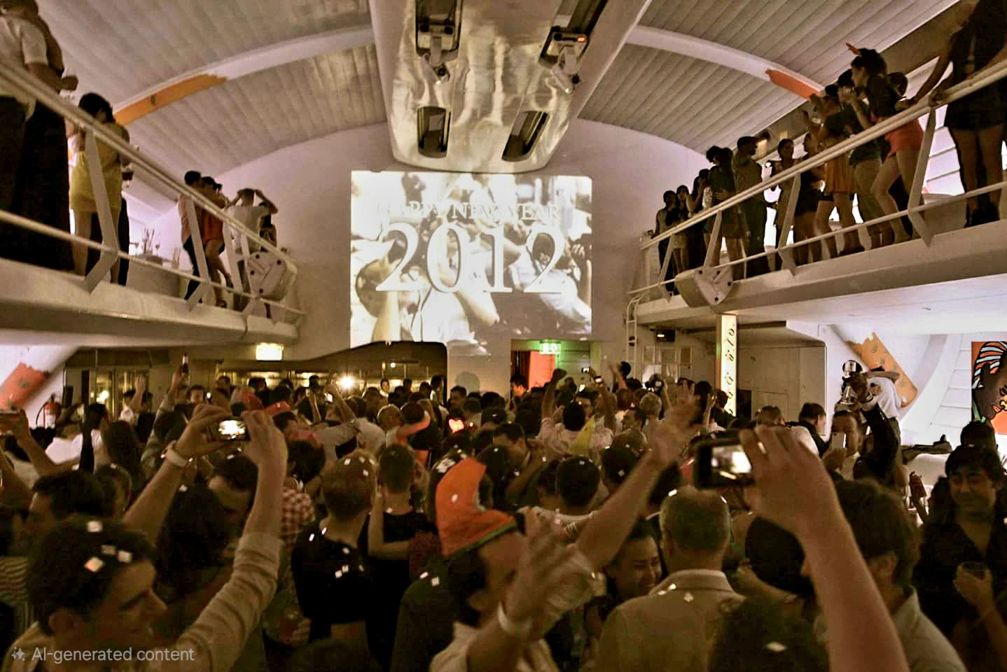 New Year's Eve crowd at Bed Supperclub